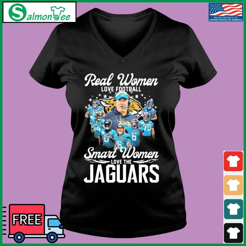 Jacksonville Jaguars Casual Loose Blouse Long Sleeve Outwear Lady V-neck  Dress