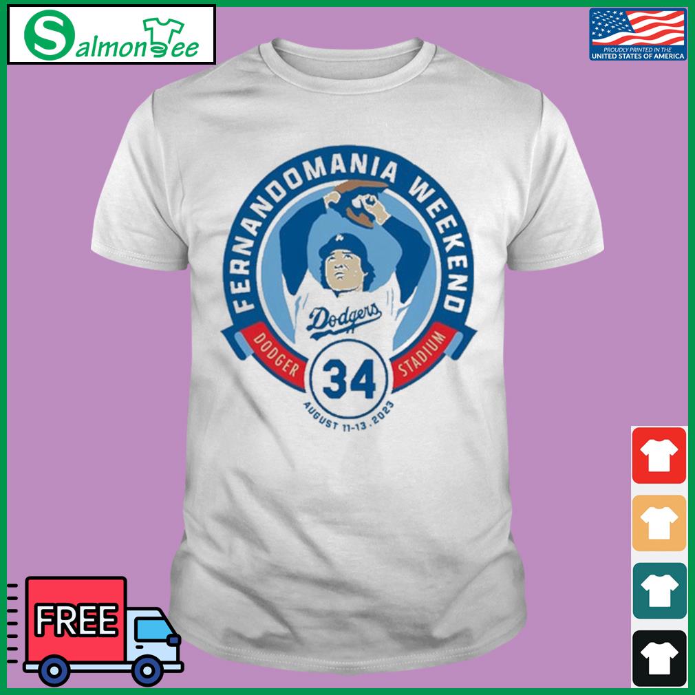Official los Angeles Dodgers Fernandomania Weekend Dodger Stadium 34 T- Shirts, hoodie, tank top, sweater and long sleeve t-shirt