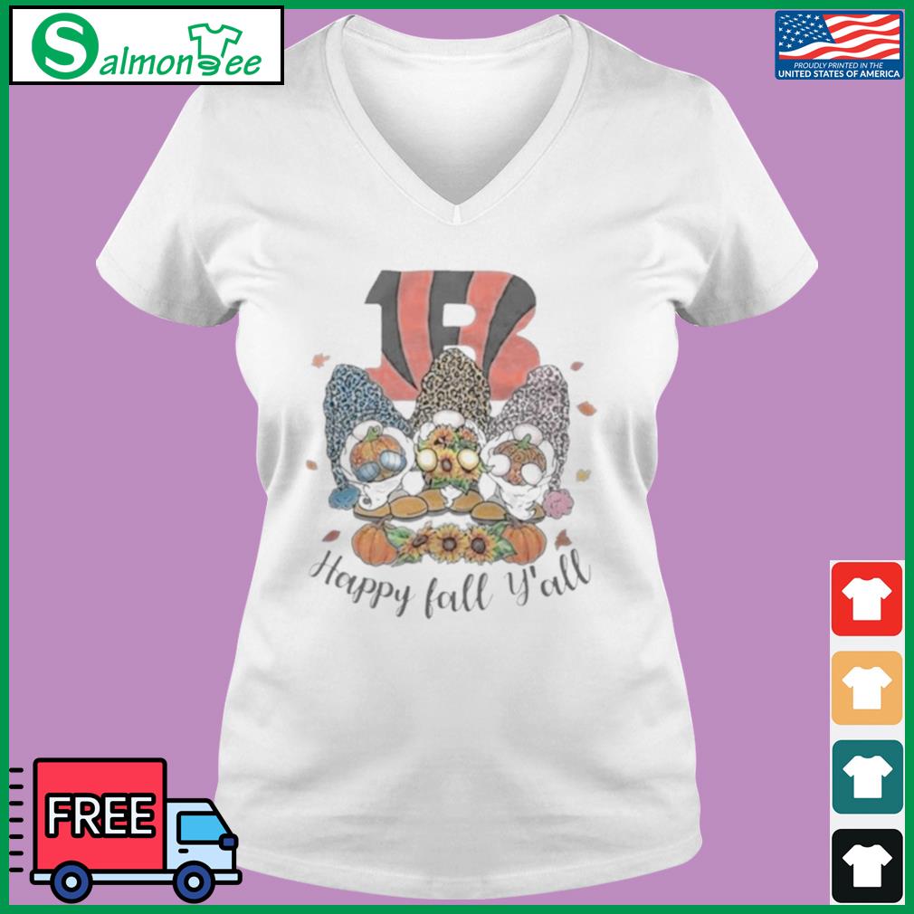 Gnomes Happy Fall Y'all Cincinnati Bengals shirt, hoodie, sweater