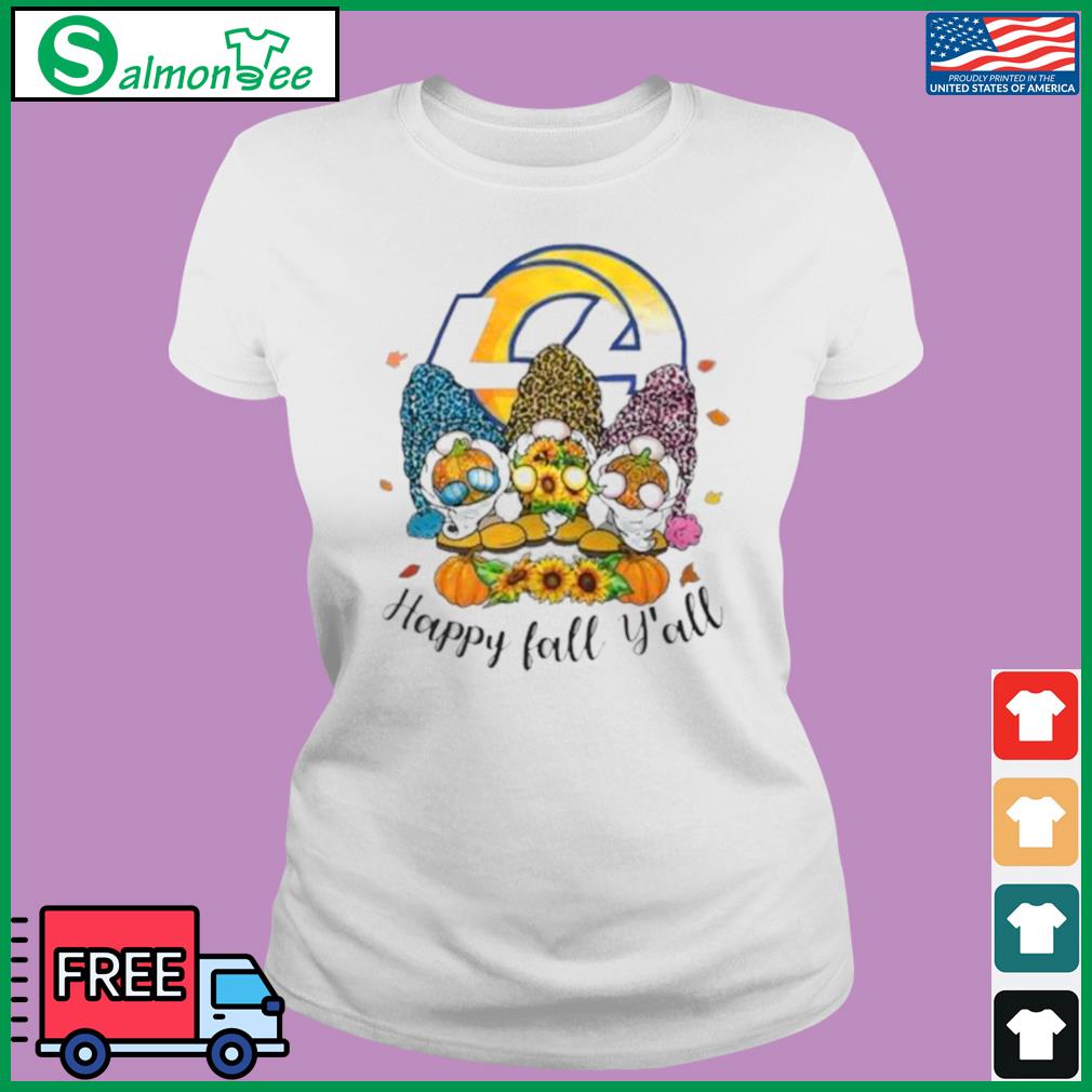 Gnomes Happy Fall Y'All Los Angeles Rams Shirt - Peanutstee