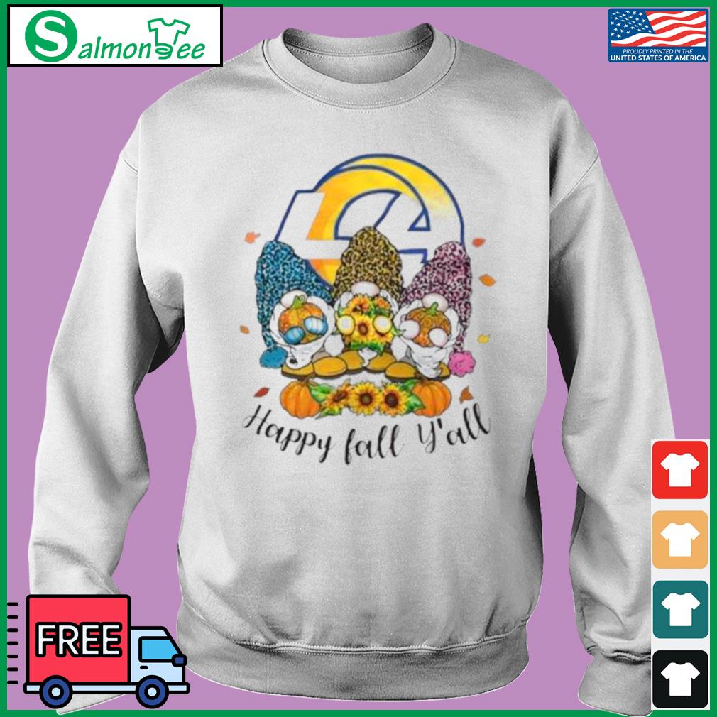 Gnomes Happy Fall Y'all Los Angeles Rams Shirt