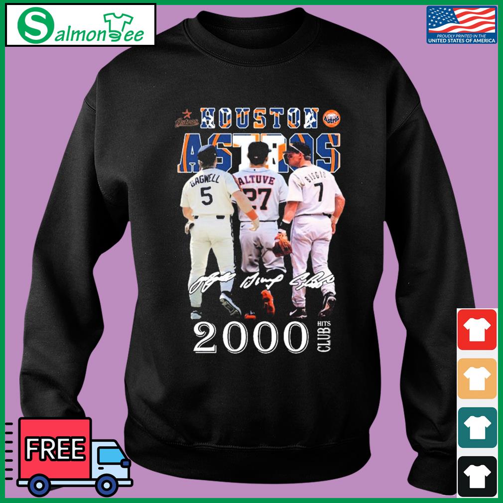 Houston Astros 2000 Hits Club signature retro shirt, hoodie, sweater, long  sleeve and tank top
