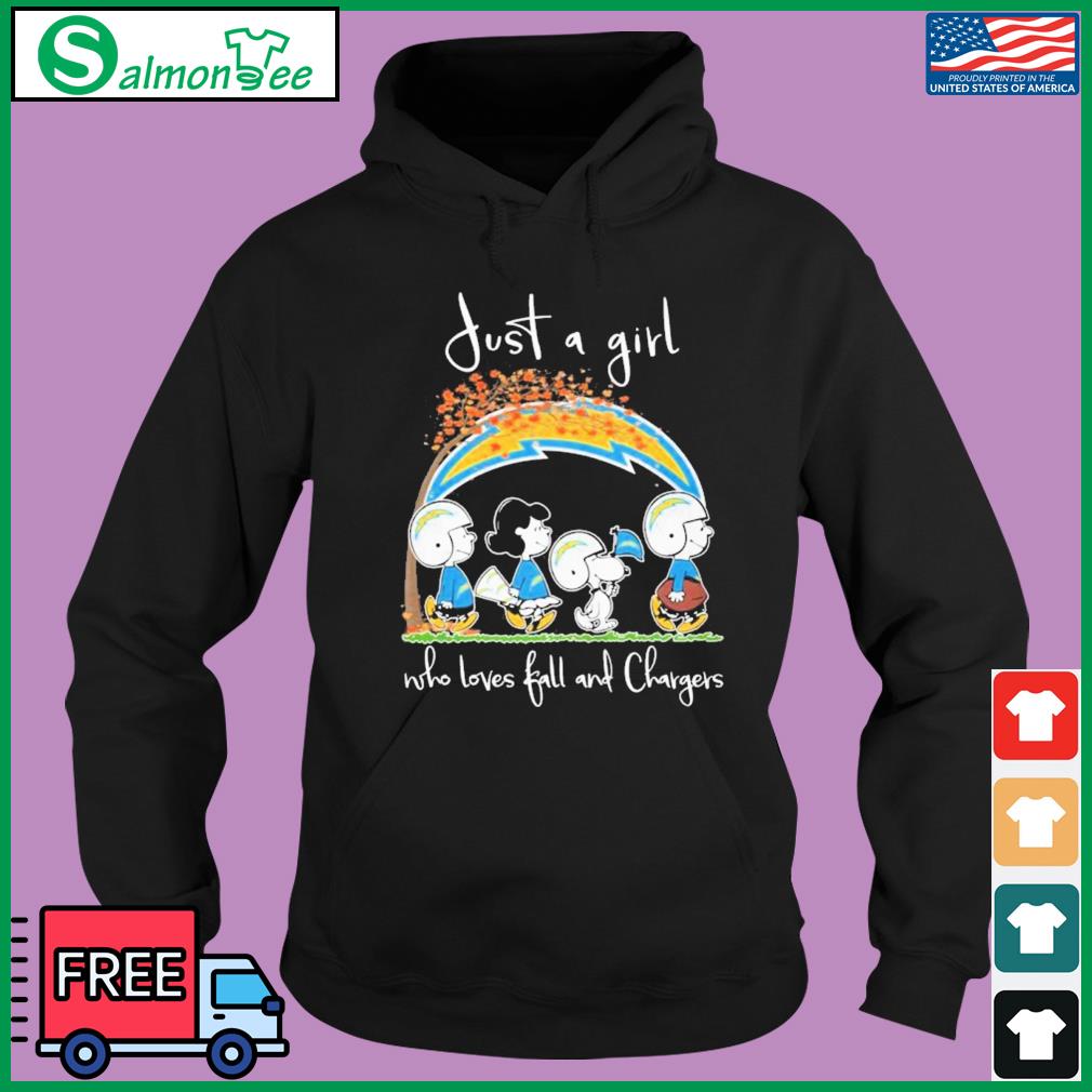 Just a girl who loves fall and chargers shirt, hoodie, sweater, long sleeve  and tank top