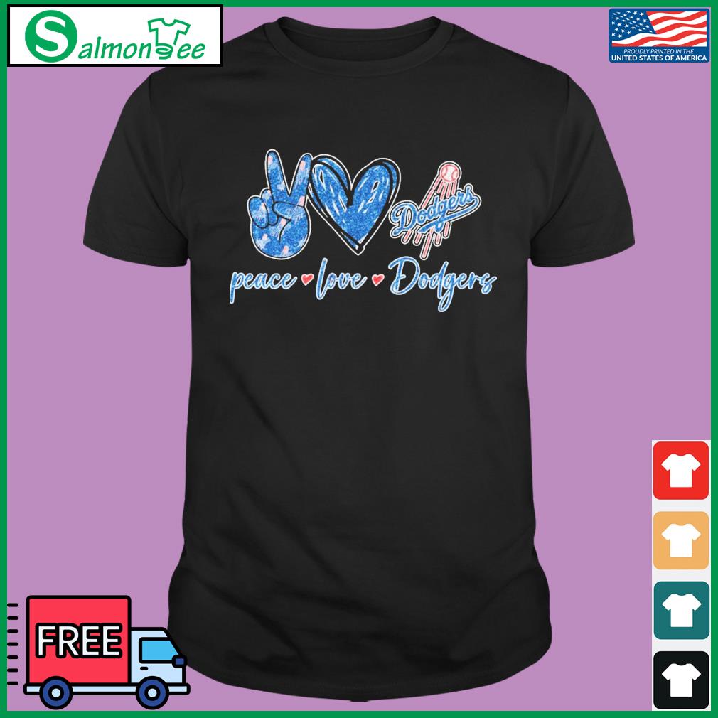 Los Angeles Dodgers peace love Dodgers logo shirt, hoodie, sweater, long  sleeve and tank top