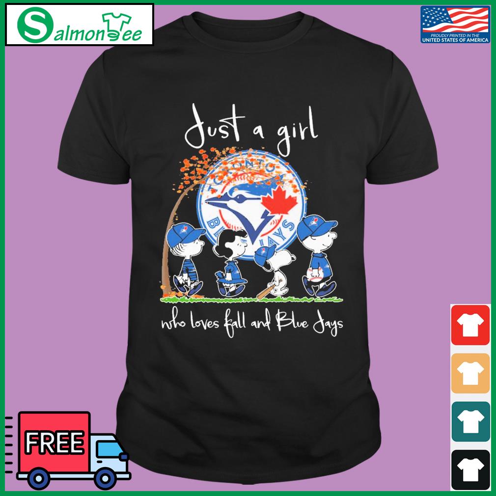 The Peanuts Just A Girl Who Loves Fall Toronto Blue Jays Shirt