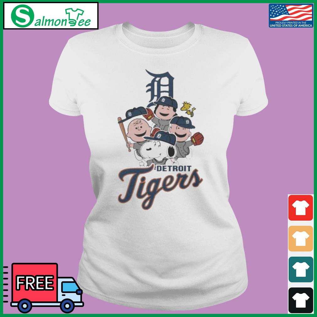 Peanuts MLB Detroit Tigers Snoopy and friends funny shirt, hoodie