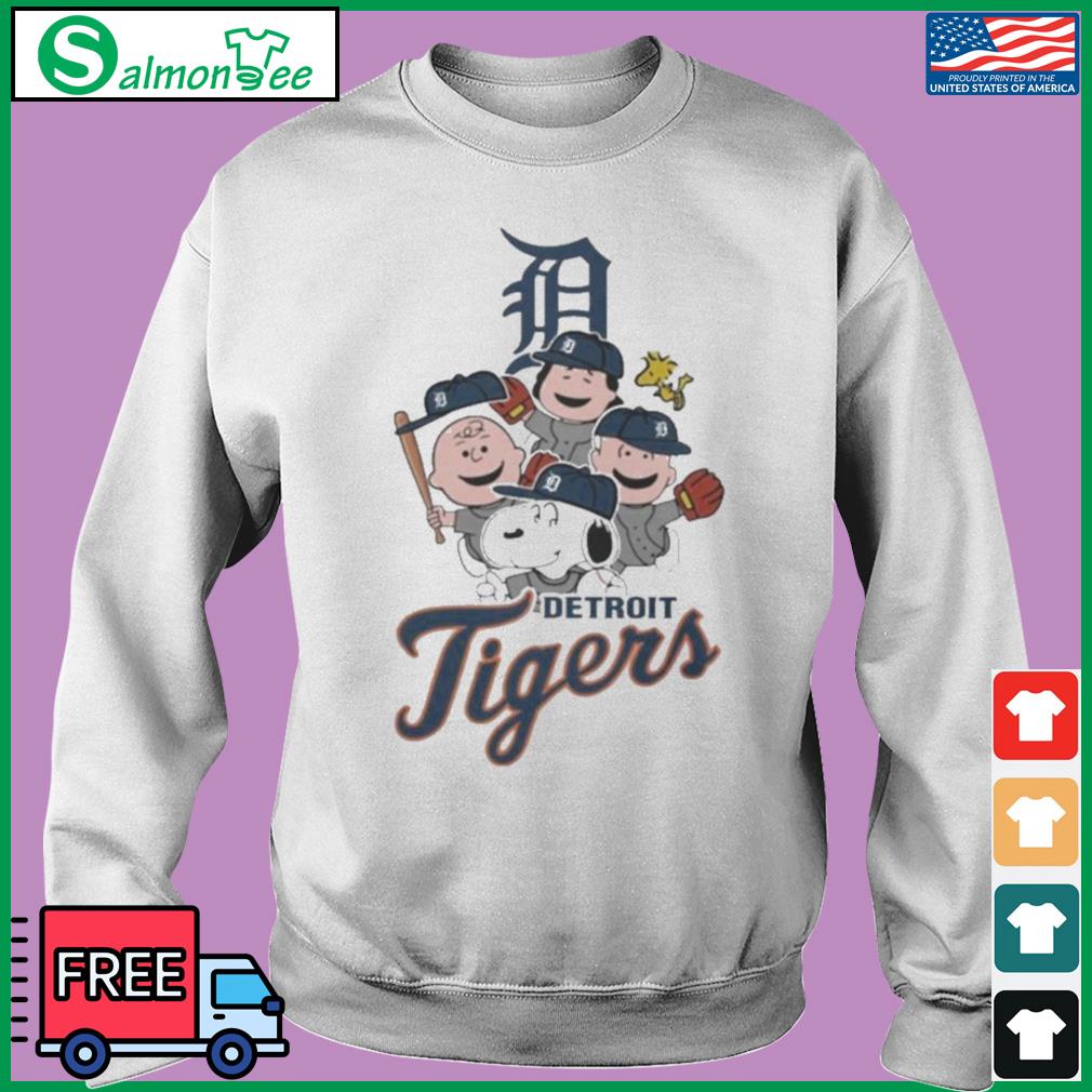 Charlie Brown And Snoopy Playing Baseball Detroit Tigers Mlb 2023