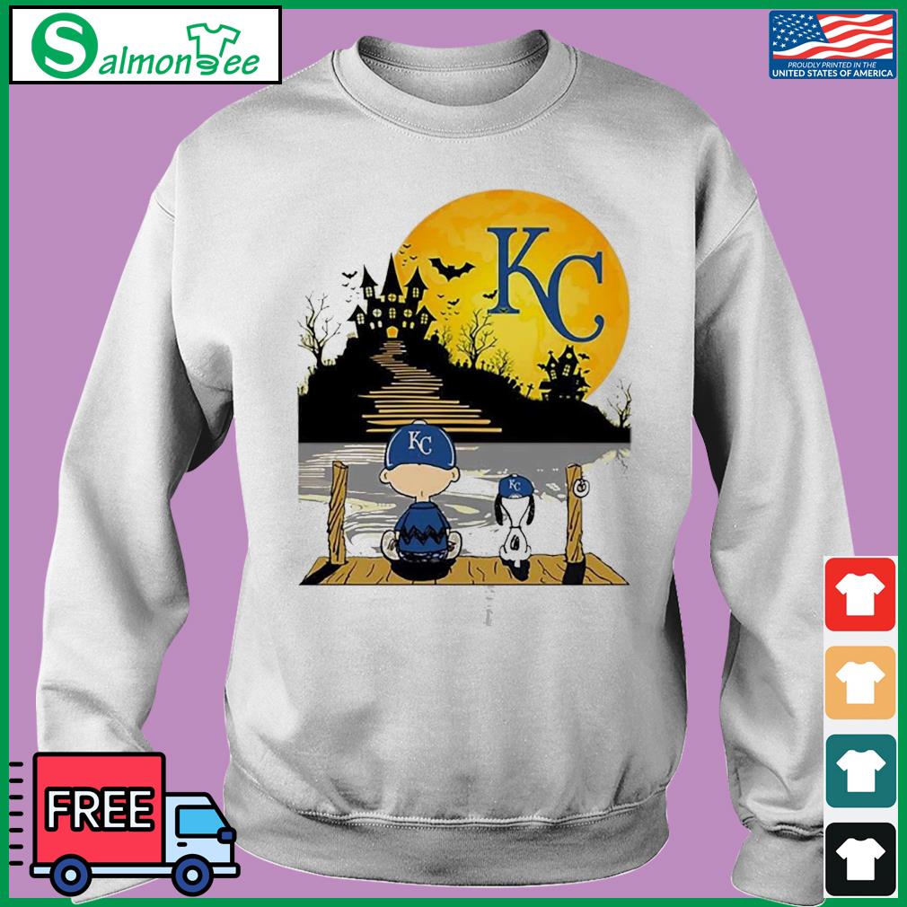 Peanuts Snoopy Charlie Brown Kansas City Royals Sitting Under Moon  Halloween Shirt, hoodie, sweater, long sleeve and tank top