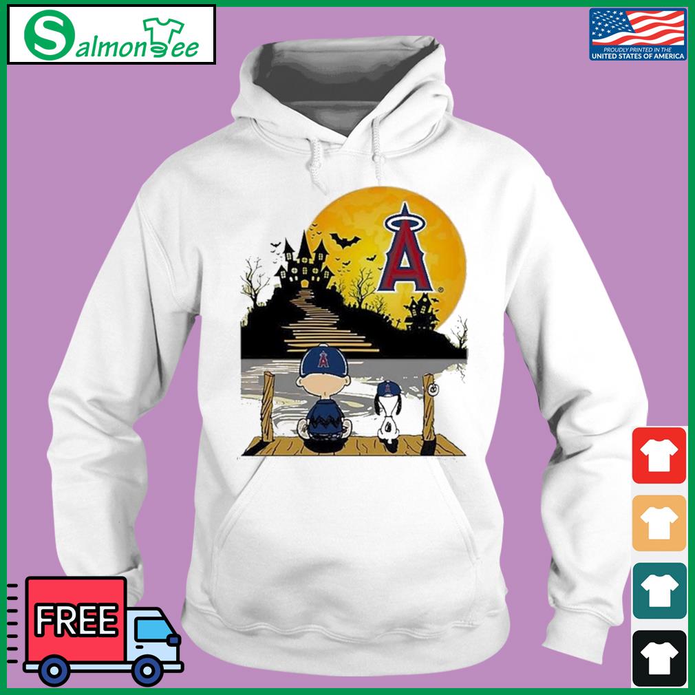 Peanuts Charlie Brown And Snoopy Playing Baseball Los Angeles Angels shirt,sweater,  hoodie, sweater, long sleeve and tank top