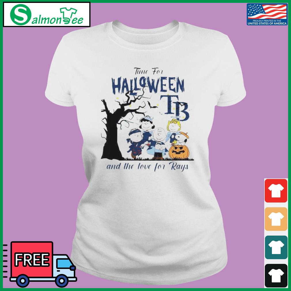 Peanuts Time For Halloween And The Love For Tampa Bay Rays Logo 2023 Shirt,  hoodie, sweater, long sleeve and tank top