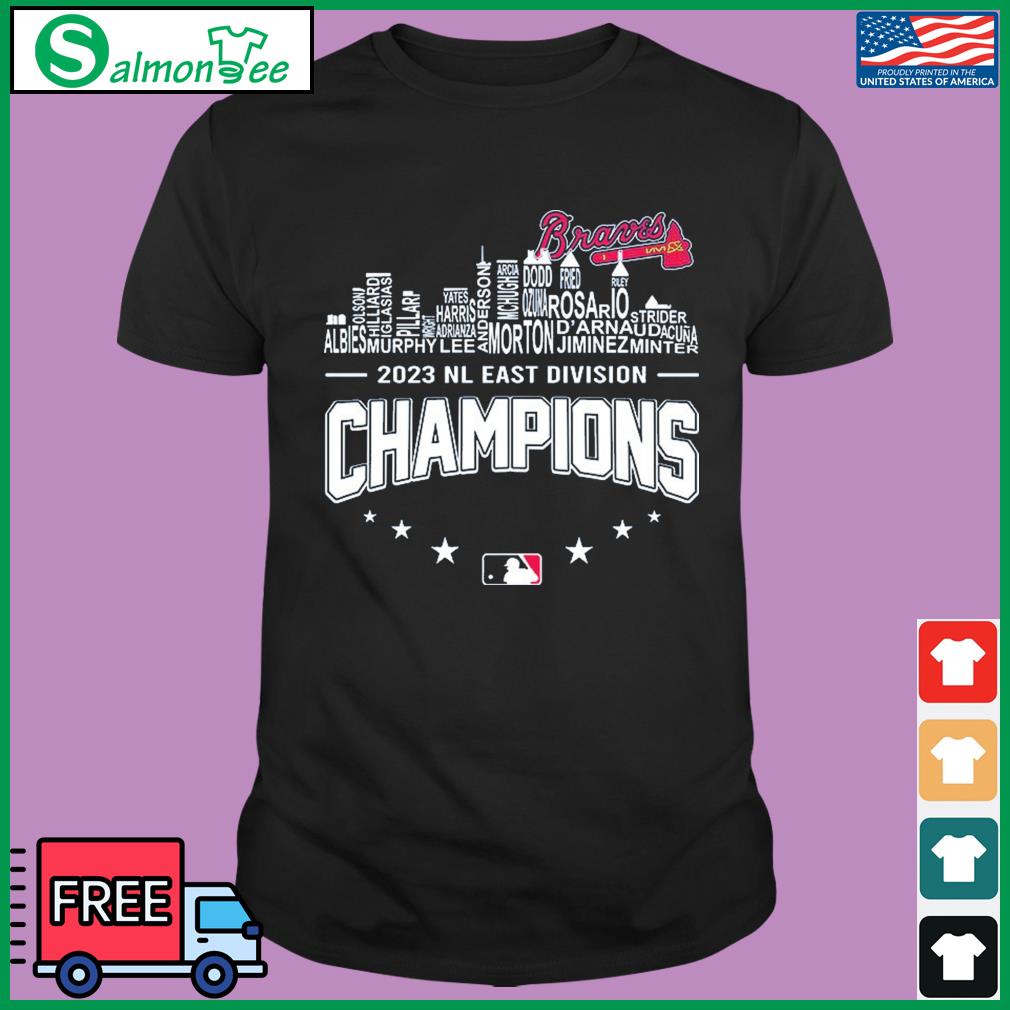 Atlanta Braves City Players Names 2023 NL Division Champions Shirt -  Limotees