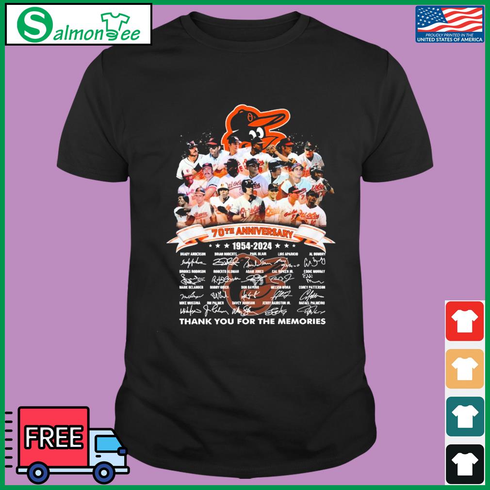 Baltimore Orioles 70th Anniversary 1954 2024 Thank You For The