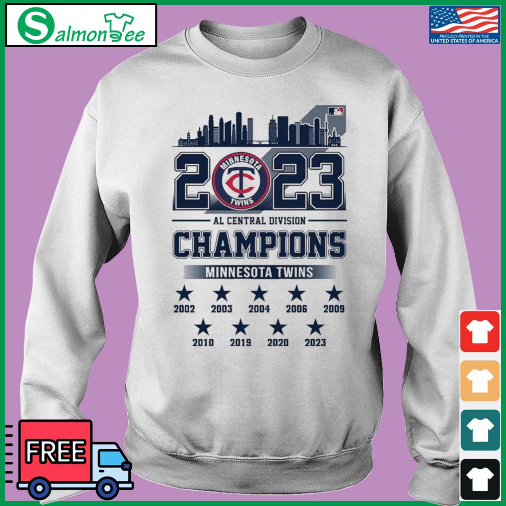 Skyline Twins 2023 AL Central Division Champions Minnesota Twins shirt,  hoodie, sweater, long sleeve and tank top