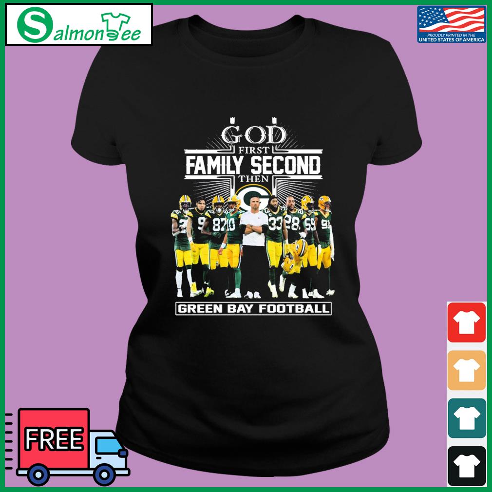 Official God first family second then Dallas Cowboys team sports signatures  shirt