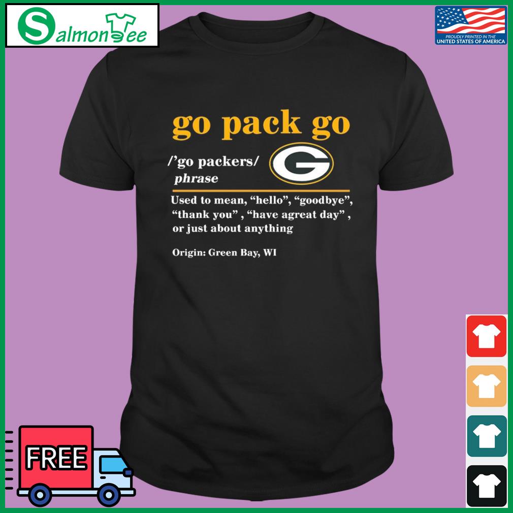 Go Packers Definition Green Bay Packers Unisex Cotton T-shirt -   in  2023