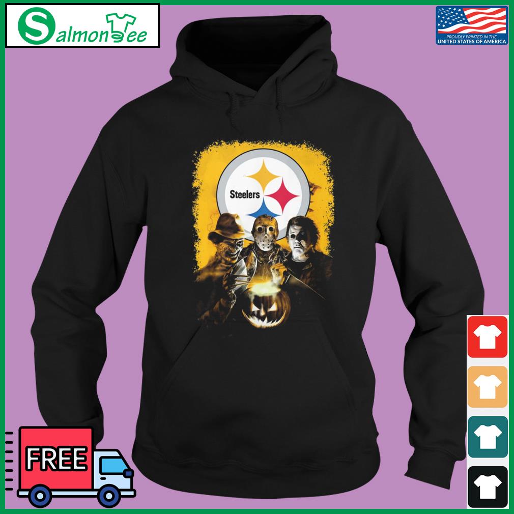 Steelers Hoodie 3D Halloween Jason Michael Freddy Pittsburgh