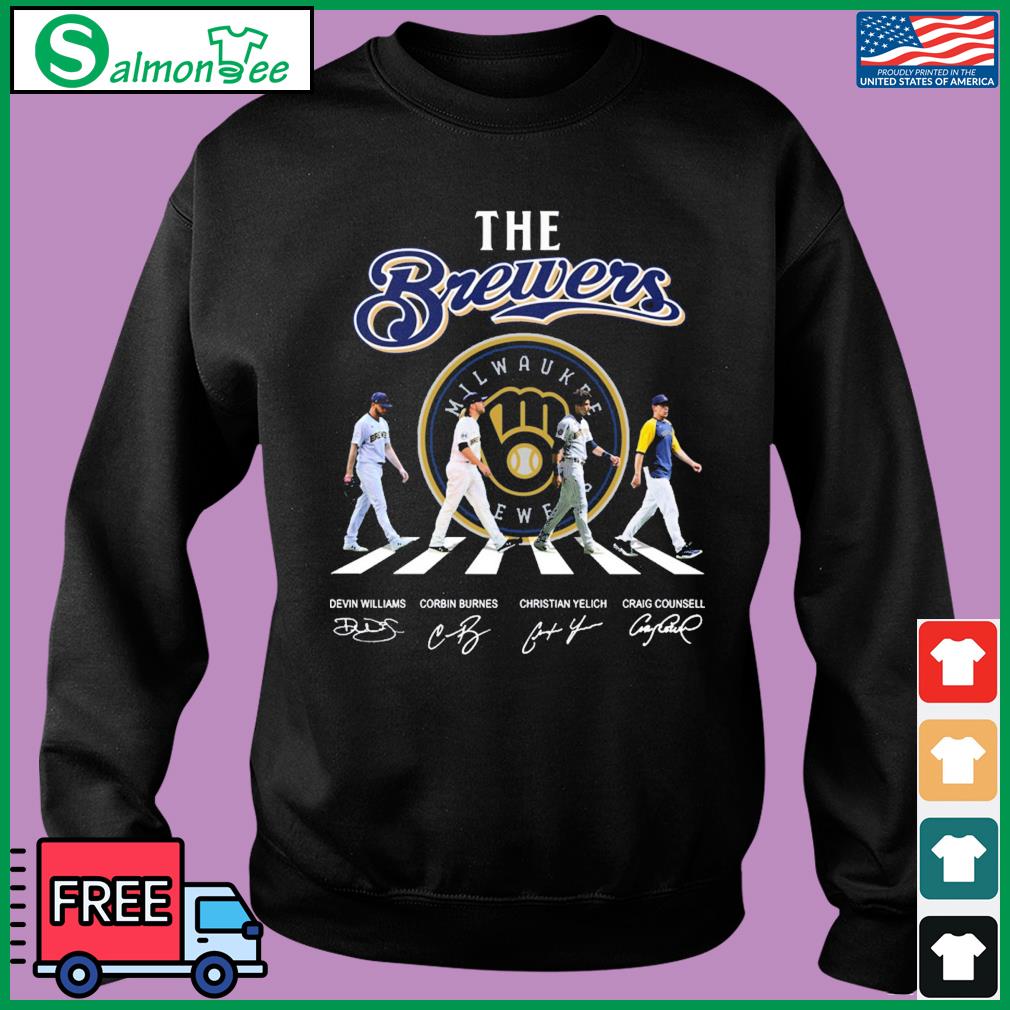 The Brewers Abbey Road Signatures Milwaukee Brewers Shirt - Huneni Store