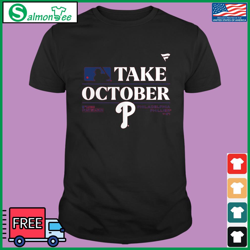 Official Philadelphia phillies red october 2023 postseason T-shirt