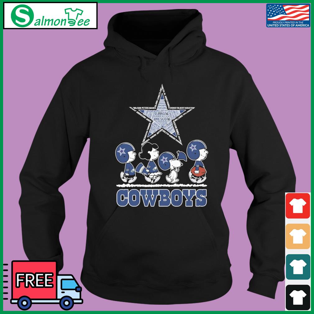 Official The Peanuts Characters Merry Dallas Cowboys Christmas shirt,  hoodie, sweater, long sleeve and tank top