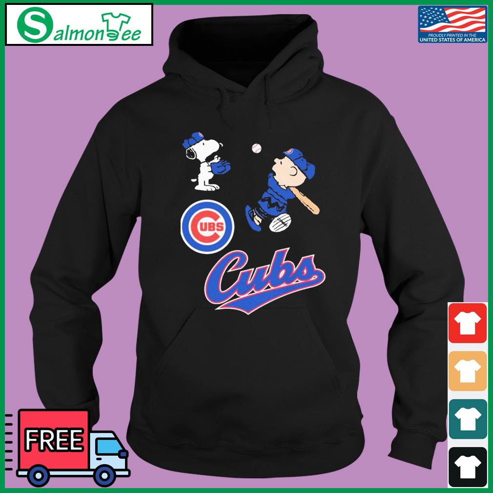 Peanuts Charlie Brown And Snoopy Playing Baseball Chicago Cubs