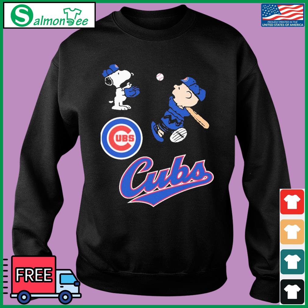 Peanuts Charlie Brown And Snoopy Playing Baseball Chicago Cubs shirt,  hoodie, sweater, long sleeve and tank top