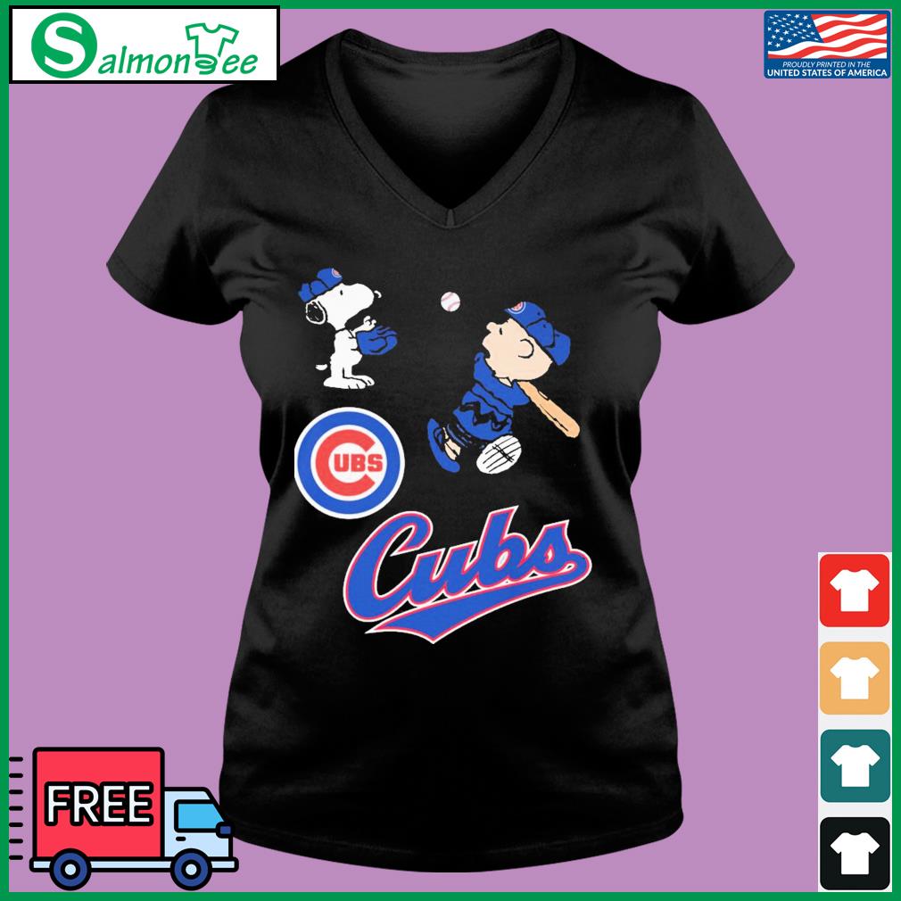 Peanuts Snoopy And Charlie Brown Playing Baseball Chicago CUBS