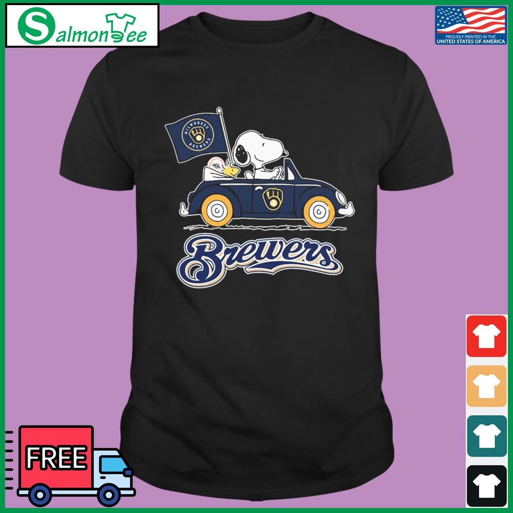 Snoopy Woodstock Milwaukee Brewers Baseball Shirt - High-Quality