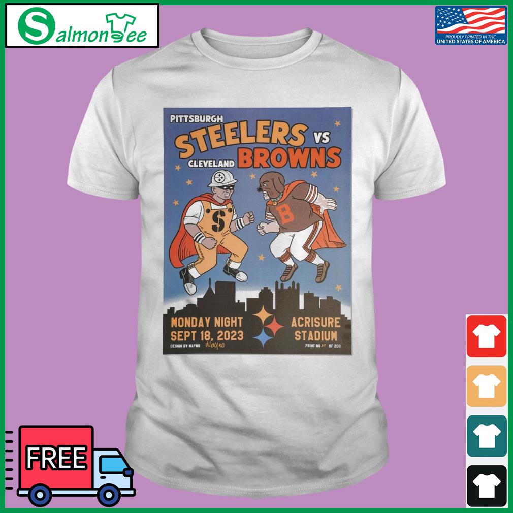 Quality Pittsburgh Steelers vs. Cleveland Browns Sept 18, 2023 Monday Night  Unisex T-Shirt - Roostershirt