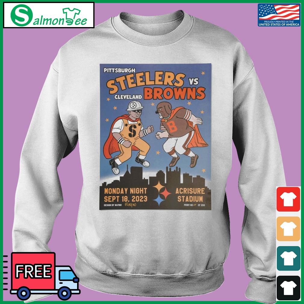 Quality Pittsburgh Steelers vs. Cleveland Browns Sept 18, 2023 Monday Night  Unisex T-Shirt - Roostershirt