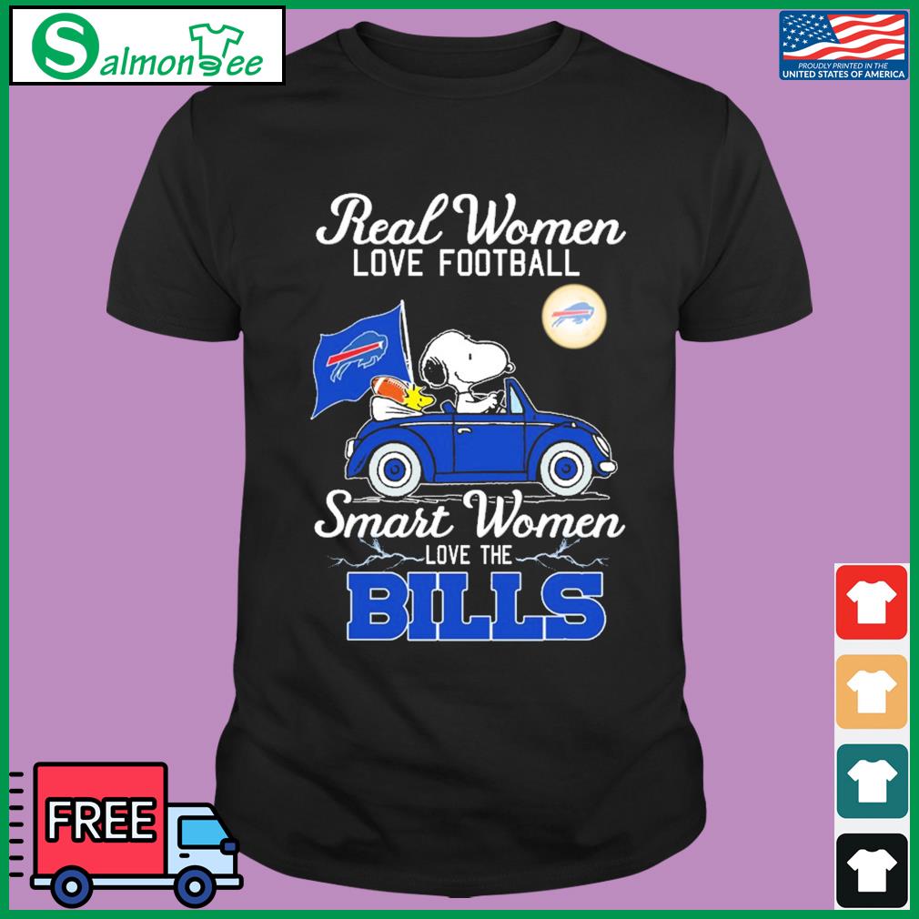 Snoopy real women love football smart women love the Buffalo Bills