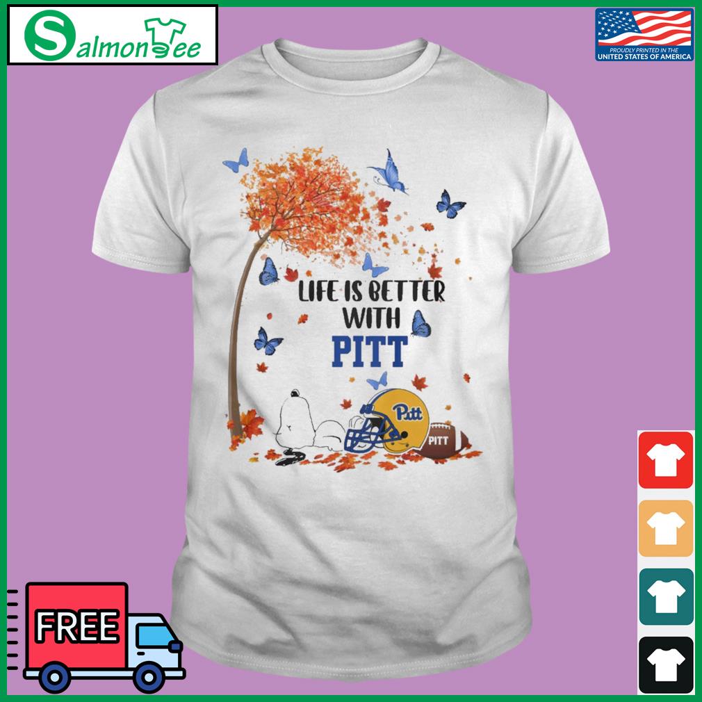 Snoopy Life Is Better With Fall And Pittsburgh Panthers Shirt