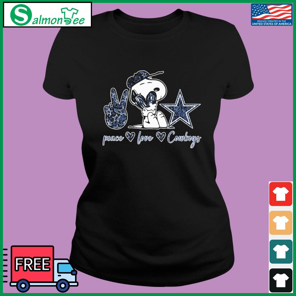 Snoopy Peace Love Dallas Cowboys Diamonds Hat, hoodie, sweater, long sleeve  and tank top