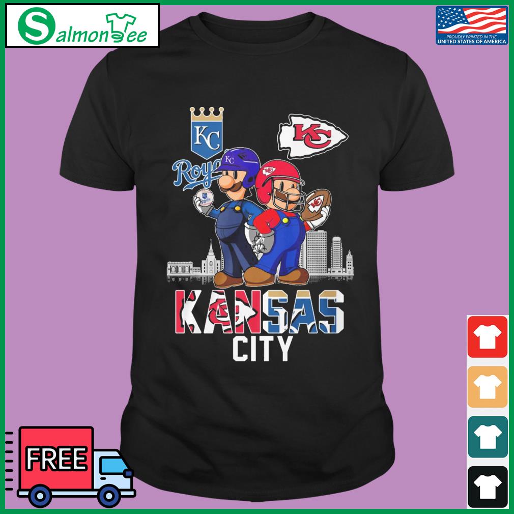 The Super Mario Bros Kansas City Royals and Kansas City Chiefs Kansas City  2023 shirt, hoodie, sweater, long sleeve and tank top