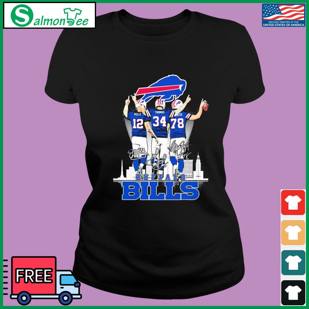 Official Buffalo Bills Skyline Jim Kelly Thurman Thomas and Bruce