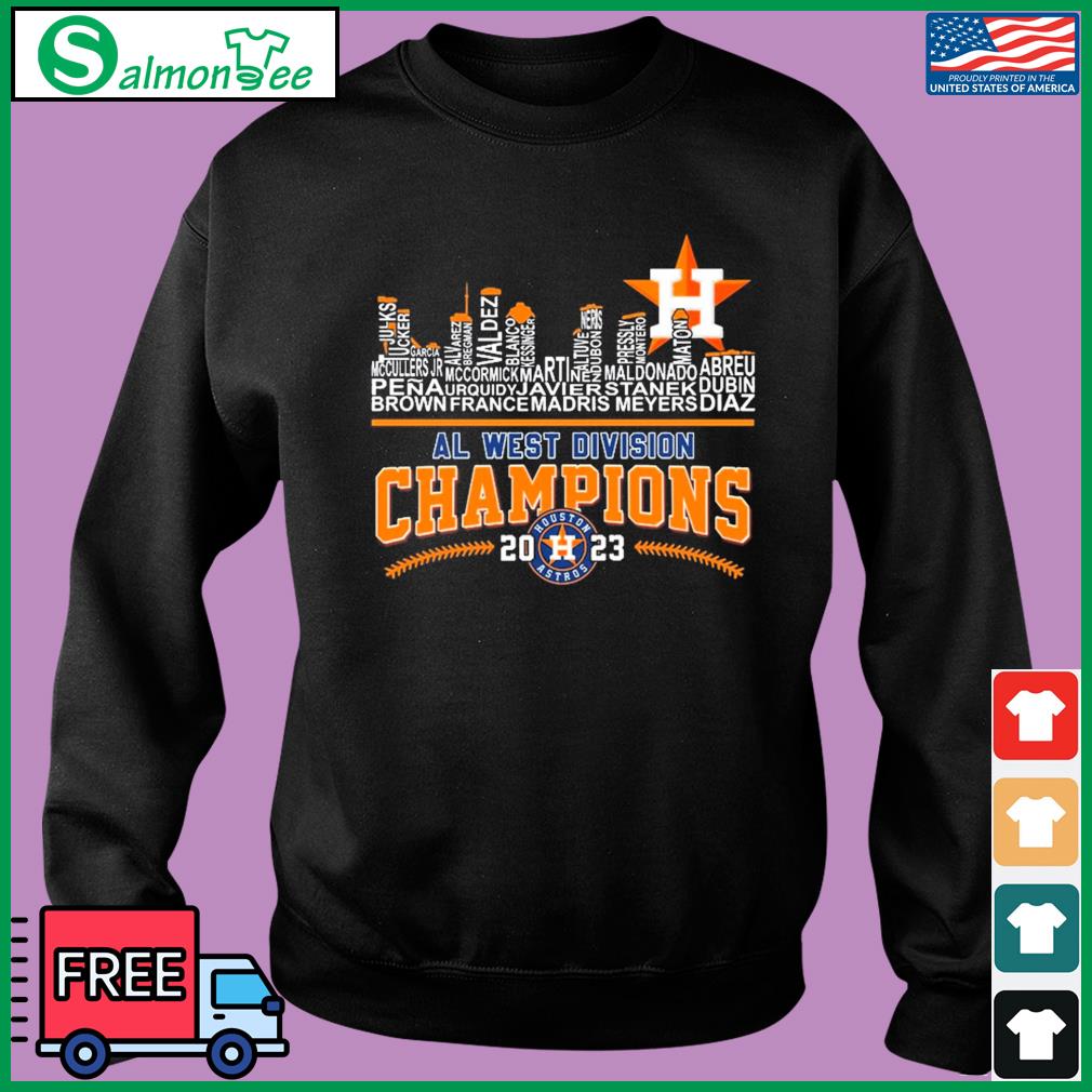 Houston Astros Al West Division Champions 2023 mascots shirt, hoodie,  sweater, long sleeve and tank top