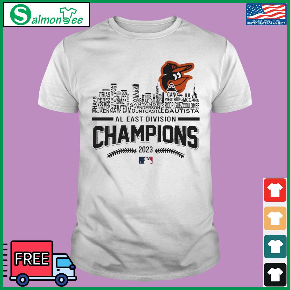 Official baltimore Orioles 2023 Al East Division Champions Skyline