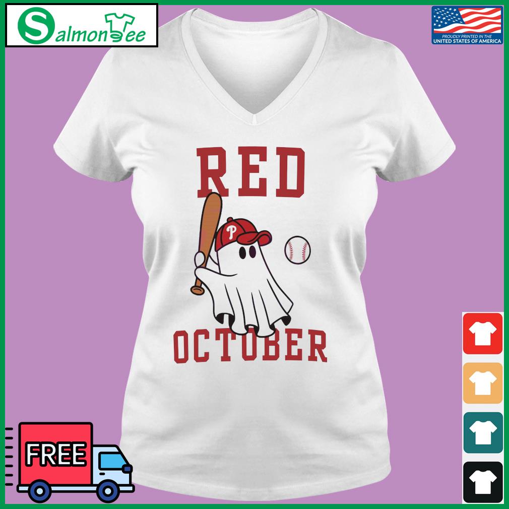 Phillies Philly Red October Cute Ghost T-shirt, hoodie, sweater